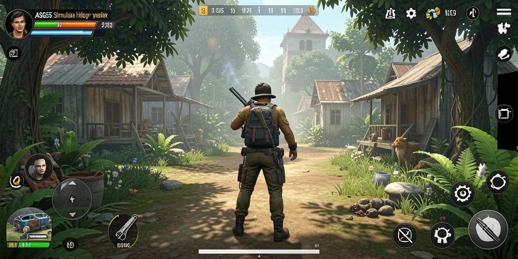 Tampilan gameplay menarik dari ASG55 dalam simulasi kehidupan.
