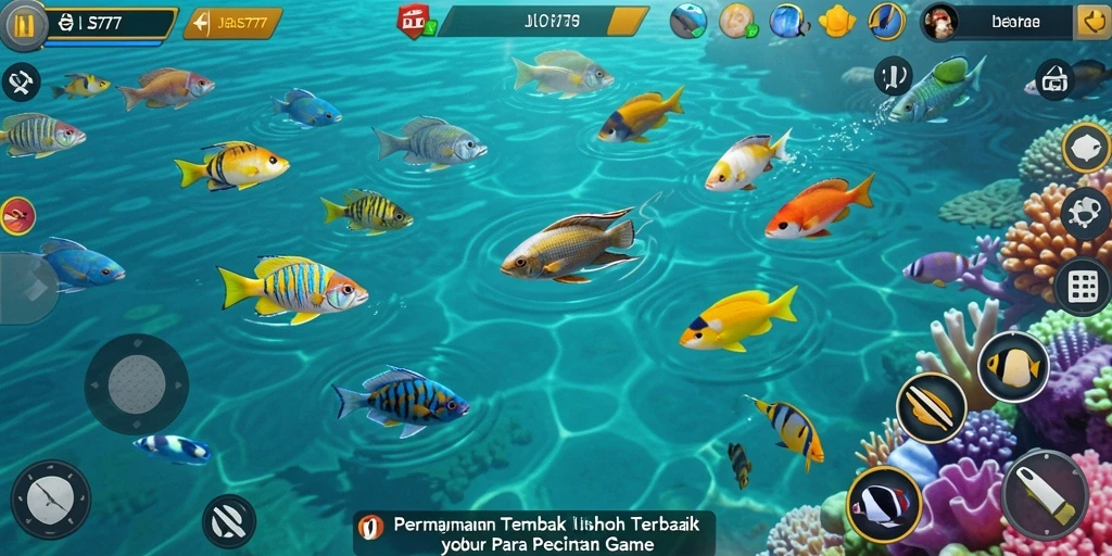 Tampilan gameplay JELAS777 saat menangkap ikan yang menakjubkan.