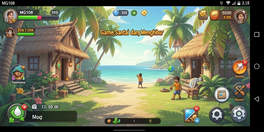 Tampilan gameplay seru dari MG108 yang menghibur.